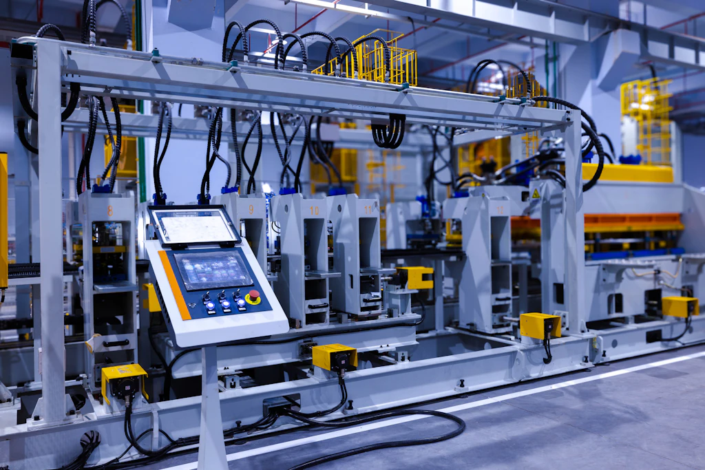 Pannello operatore touchscreen installato su una linea industriale